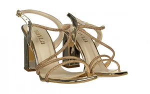 Sandały -187 2523 Gold 187231, Złoty, Skóra ekologiczna | Bayla Outlet