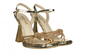 Sandały -187 201 Gold 187228, Złoty, Skóra ekologiczna | Bayla Hot
