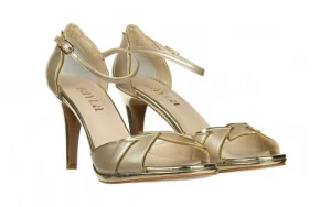 Sandały -187 587-1109 Gold 187090, Złoty, Skóra ekologiczna | Bayla Outlet