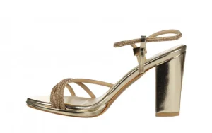 Sandały -187 587-1705 Gold 187235, Złoty, Skóra ekologiczna | Bayla Fashion