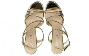 Sandały -187 587-531 Gold 187046, Złoty, Skóra ekologiczna | Bayla Discount