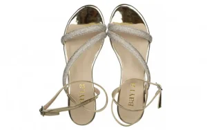 Sandały -187 1719 Gold 187081, Złoty, Skóra ekologiczna | Bayla Clearance