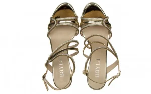 Sandały -187 557-717 Gold 187087, Złoty, Skóra ekologiczna | Bayla Clearance