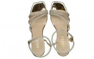 Sandały -187 1705 Gold 187028, Złoty, Skóra ekologiczna | Bayla Discount