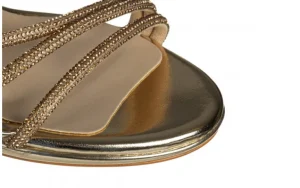 Sandały -187 587-1705 Gold 187235, Złoty, Skóra ekologiczna | Bayla Fashion