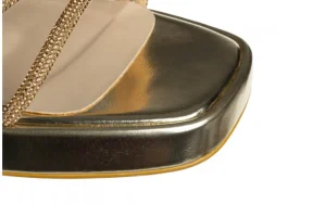 Sandały -187 296-1704 Gold 187233, Złoty, Skóra ekologiczna | Bayla Online