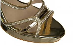 Sandały -187 557-717 Gold 187087, Złoty, Skóra ekologiczna | Bayla Clearance