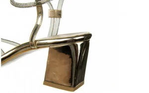 Sandały -187 1705 Gold 187028, Złoty, Skóra ekologiczna | Bayla Discount