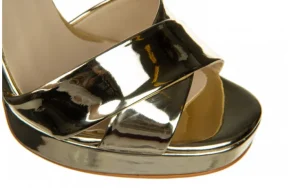 Sandały -187 281-7351 Gold 187084, Złoty, Skóra ekologiczna | Bayla Online