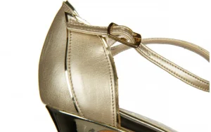 Sandały -187 587-1109 Gold 187090, Złoty, Skóra ekologiczna | Bayla Outlet