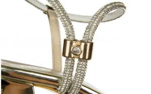 Sandały -187 1705 Gold 187028, Złoty, Skóra ekologiczna | Bayla Discount