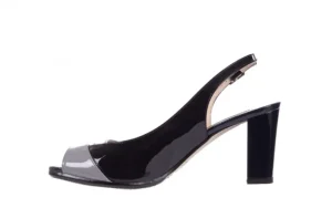 Sandały -130 1194-091-244 Granat Popiel, Skóra naturalna lakierowana | Bayla New