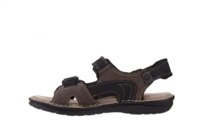 Sandały -133 9520 Nabuc Nero, Brąz, Skóra naturalna | Bayla Discount