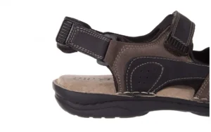 Sandały -133 9520 Nabuc Nero, Brąz, Skóra naturalna | Bayla Discount