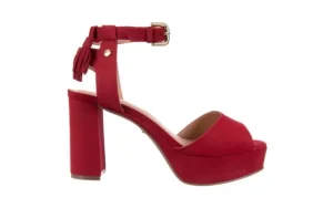 Sandały -067 129006 Nobuck Red Velvet, Czerwony, Skóra naturalna | Bayla New