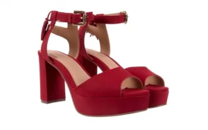 Sandały -067 129006 Nobuck Red Velvet, Czerwony, Skóra naturalna | Bayla New