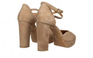 Sandały -159 5074 022-P C Beż Welur 159196, Skóra naturalna | Bayla Hot