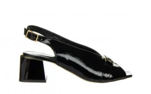 Sandały -159 4618 090-P Czarny Naplak 159140, Skóra naturalna | Bayla Clearance