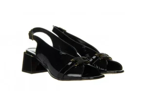 Sandały -159 4618 090-P Czarny Naplak 159140, Skóra naturalna | Bayla Clearance