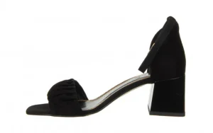 Sandały -159 4634 003-P Czarny Welur 159143, Skóra naturalna | Bayla Sale