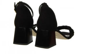 Sandały -159 4634 003-P Czarny Welur 159143, Skóra naturalna | Bayla Sale