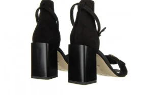 Sandały -159 4002 003-P Czarny Welur 159043, Skóra naturalna | Bayla Discount