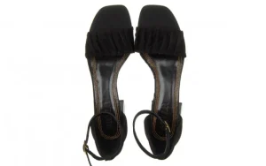 Sandały -159 4634 003-P Czarny Welur 159143, Skóra naturalna | Bayla Sale