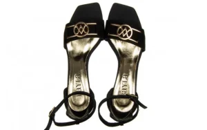 Sandały -159 4002 003-P Czarny Welur 159043, Skóra naturalna | Bayla Discount