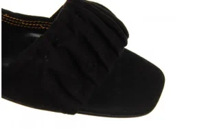 Sandały -159 4634 003-P Czarny Welur 159143, Skóra naturalna | Bayla Sale