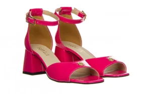 Sandały -159 4643 152-P Fuksja Lakier 159131, Skóra naturalna | Bayla Sale