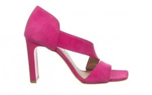 Sandały -157 4556 152-P Fuksja Welur 157039, Skóra naturalna | Bayla Best