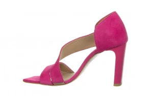 Sandały -157 4556 152-P Fuksja Welur 157039, Skóra naturalna | Bayla Best
