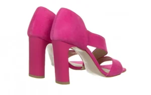 Sandały -157 4556 152-P Fuksja Welur 157039, Skóra naturalna | Bayla Best