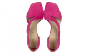 Sandały -157 4556 152-P Fuksja Welur 157039, Skóra naturalna | Bayla Best