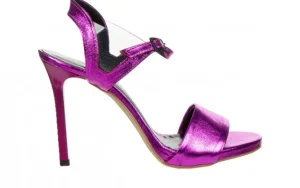 Sandały -159 4561 151-P Orchid Czarny Lico 159146, Różowy, Skóra naturalna | Bayla New