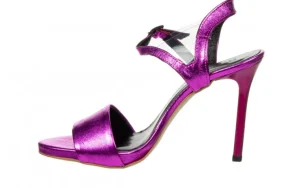 Sandały -159 4561 151-P Orchid Czarny Lico 159146, Różowy, Skóra naturalna | Bayla New