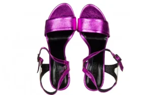 Sandały -159 4561 151-P Orchid Czarny Lico 159146, Różowy, Skóra naturalna | Bayla New