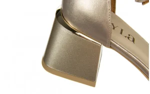 Sandały -159 4174 074-P Złoty Lico 159149, Skóra naturalna | Bayla Fashion