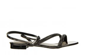 Sandały -187 1719 Platinum 187111, Czarny, Skóra ekologiczna | Bayla New
