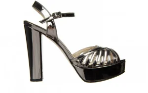 Sandały -187 1840-7023 Platinum 187034, Czarny, Skóra ekologiczna | Bayla Discount
