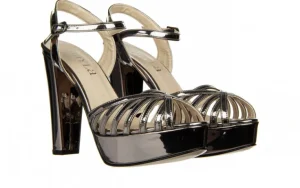 Sandały -187 1840-7023 Platinum 187034, Czarny, Skóra ekologiczna | Bayla Discount