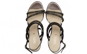 Sandały -187 587-1729 Platinum 187099, Czarny, Skóra ekologiczna | Bayla Online