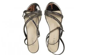 Sandały -187 1719 Platinum 187111, Czarny, Skóra ekologiczna | Bayla New