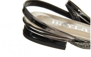 Sandały -187 1719 Platinum 187111, Czarny, Skóra ekologiczna | Bayla New