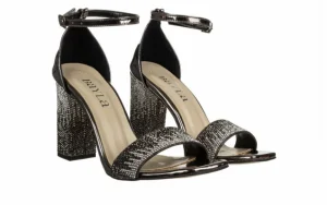 Sandały -187 2521 Platinum Mirror 187153, Czarny, Skóra ekologiczna | Bayla Best