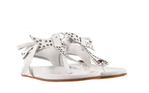 Sandały -163 17-178 Riga, Biały, Skóra naturalna | Bayla Discount