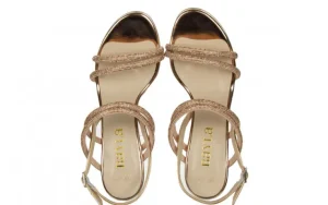 Sandały -187 587-1729 Rose 187120, Różowe złoto, Skóra ekologiczna | Bayla Fashion