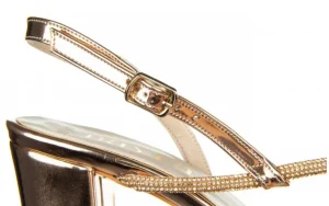 Sandały -187 380-1701 Rose 187036, Różowe złoto, Skóra ekologiczna | Bayla Discount