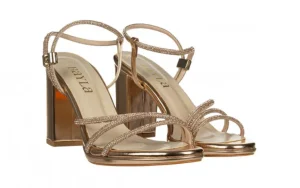 Sandały -187 587-1705 Rose PU 187175, Różowe złoto, Skóra ekologiczna | Bayla Discount