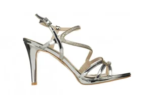 Sandały -187 587-531 Silver 187048, Srebrny, Skóra ekologiczna | Bayla Fashion